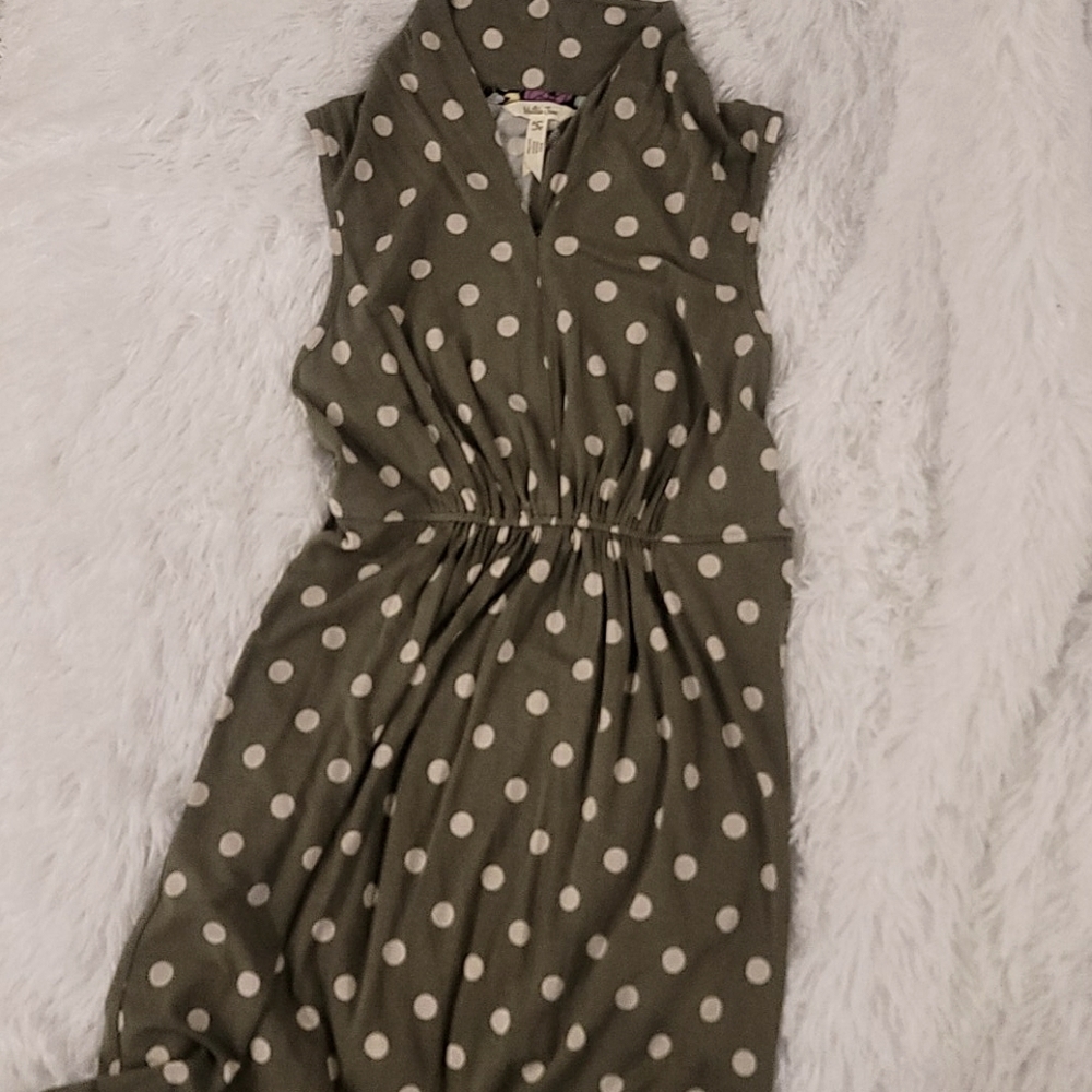 Matilda Jane Dot Your I's Green Sleeveless Dress